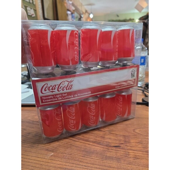 Kurt Adler Indoor/Outdoor String 10-Light Set, Coca-Cola Lights, 11.5 feet - Picture 3 of 5